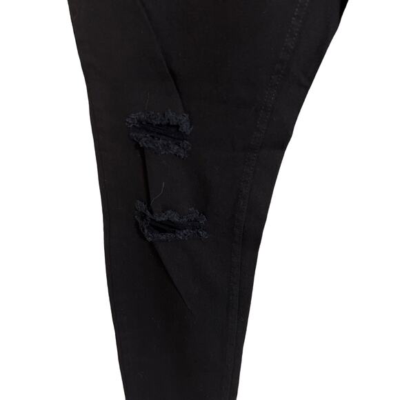 Jeggings Black Denim Distressed Jeggings Size S (4-6) NWT Hue - Picture 8 of 11